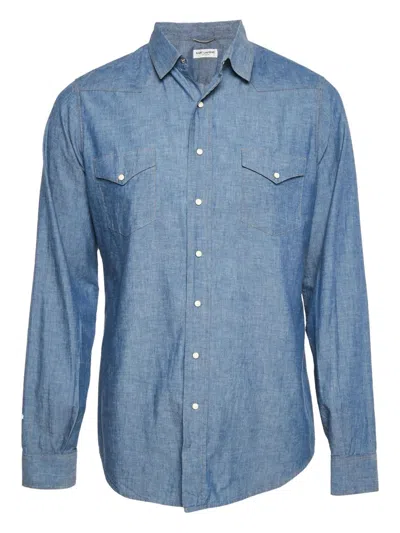 Pre-owned Saint Laurent Denim Shirt In Blue