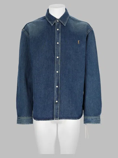 Saint Laurent Denim Shirt For Men In Multi