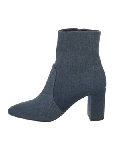 Pre-owned Saint Laurent Denim Sock Boots In Blue