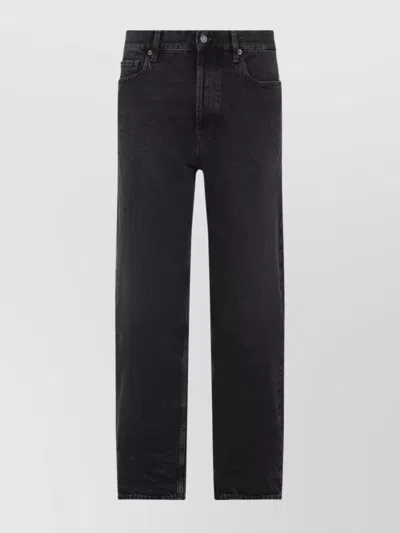 Saint Laurent Relax Slim 12 Wale Corduroy Pants For Men In Black