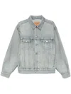 Saint Laurent Structured Denim Trucker Jacket With Pockets