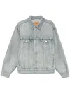 Saint Laurent Structured Denim Trucker Jacket With Pockets