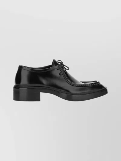SAINT LAURENT DERBY LOAFER WITH ROUND TOE AND LOW HEEL