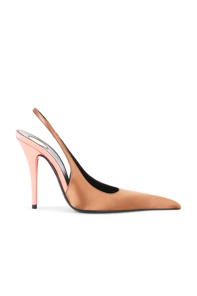Saint Laurent Deroche Slingback Pump In Neutral