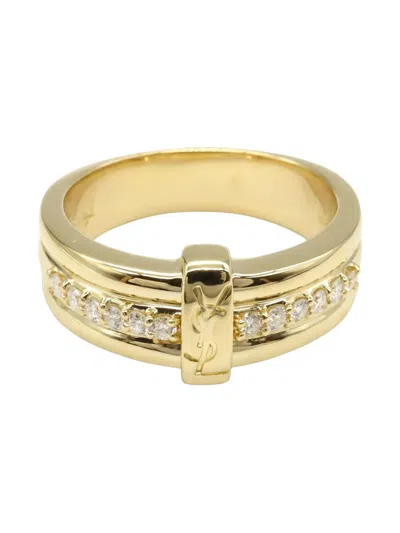 Pre-owned Saint Laurent Diamond 18k Yellow-gold Ring