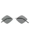 Saint Laurent Diamond-shape Sunglasses In Black