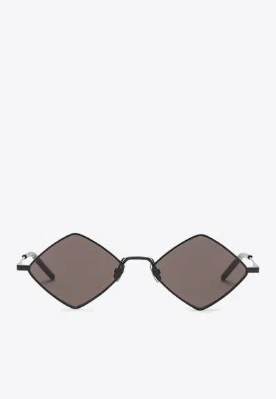 Saint Laurent Diamond Frame Sunglasses In Black