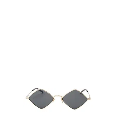 Saint Laurent Diamond Frame Sunglasses In Gray