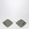 Saint Laurent Diamond Gold Sunglasses Women In Metal