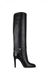 Saint Laurent Diane 100 Grained Leather Knee-high Boots