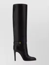 Saint Laurent Diane 100 Grained Leather Knee-high Boots In Black