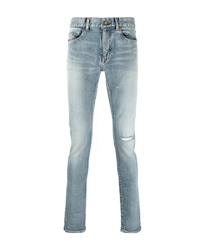 SAINT LAURENT SAINT LAURENT DISTRESSED SKINNY JEANS