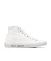 Saint Laurent Distressed Effect High-top Sneakers In White