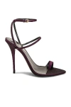 Saint Laurent Dive Sandal In Prune
