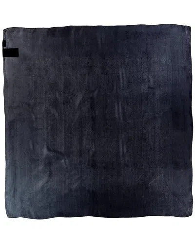 Saint Laurent Dnu Inv  Cassandre Square Silk Scarf In Black