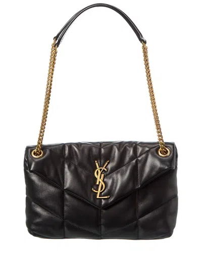 Saint Laurent Dnu  Loulou Puffer Small Leather Shoulder Bag (authentic Pre-  Loved) In Black