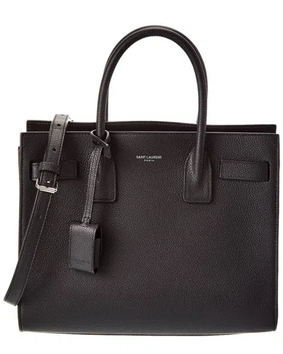 Saint Laurent Dnu  Sac De Jour Baby Leather Tote (authentic Pre-loved) In Black