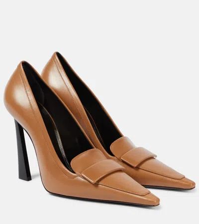 Saint Laurent D'orsay 110 Leather Pumps In Brown