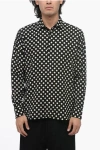 Saint Laurent Tonal Pattern Silk Button-up Shirt
