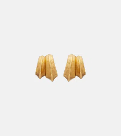 Saint Laurent Double Blade Clip-on Earrings In Pattern