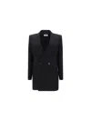 Saint Laurent Double-breasted Blazer In Black