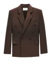 Saint Laurent Double-breasted Blazer In Black