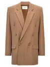Saint Laurent Oversized Double-breasted Silk Crepe Blazer