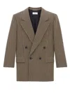 Saint Laurent Paris Women Giacca In Lana Vichy