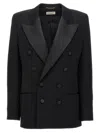 Saint Laurent Leger Armure Blazer And Suits In Noir