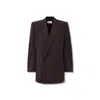 Saint Laurent Double-breasted Silk-crepe Blazer