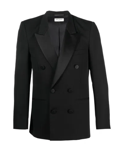SAINT LAURENT DOUBLE-BREASTED TAILORED BLAZER