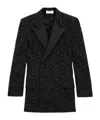 Saint Laurent Double-breasted Jacket In Wool In Black