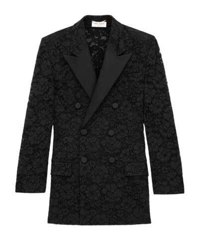 SAINT LAURENT SAINT LAURENT DOUBLE-BREASTED TUXEDO JACKET