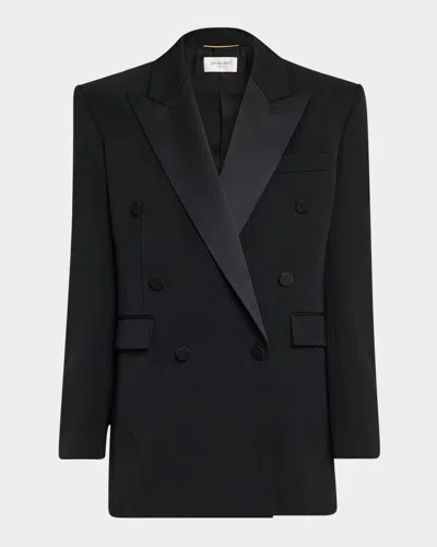 SAINT LAURENT DOUBLE-BREASTED TUXEDO JACKET