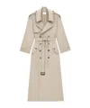 Saint Laurent Cotton Trench Coat In Nude