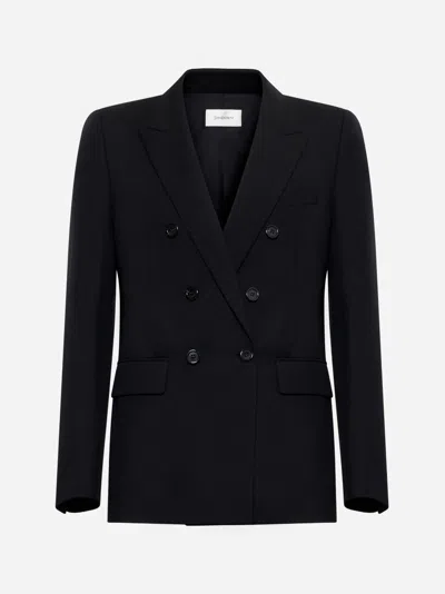 SAINT LAURENT DOUBLE-BREASTED WOOL BLAZER