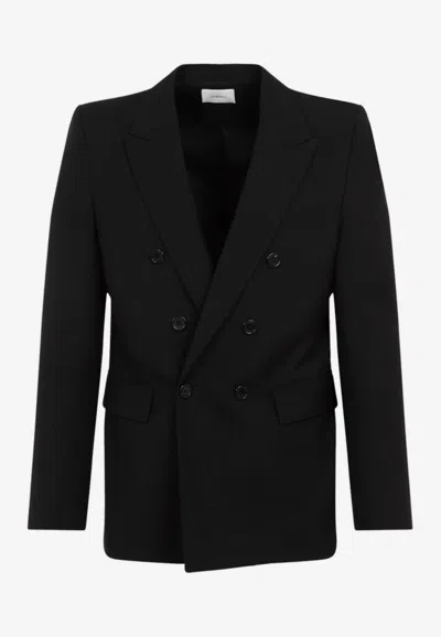 Saint Laurent Wool Gabardine Blazer In Black