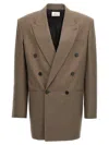 Saint Laurent Coats & Jackets In Gray