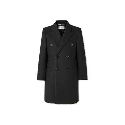 SAINT LAURENT DOUBLE-BREASTED WOOL COAT