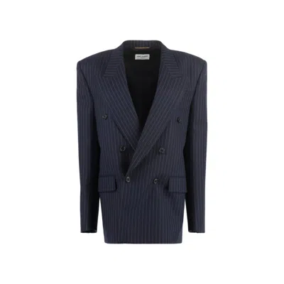 SAINT LAURENT DOUBLE-BREASTED WOOL JACKET