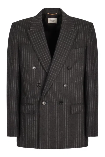 SAINT LAURENT SAINT LAURENT DOUBLE-BREASTED WOOL JACKET