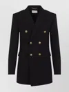 Saint Laurent Double-breasted Wool Jacket Notched Lapels