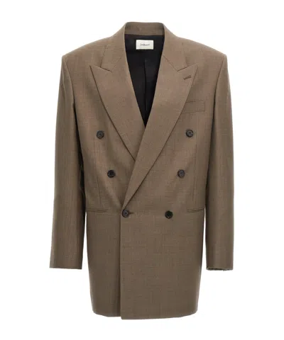 SAINT LAURENT SAINT LAURENT DOUBLE-BREASTED LONG-SLEEVED BLAZER