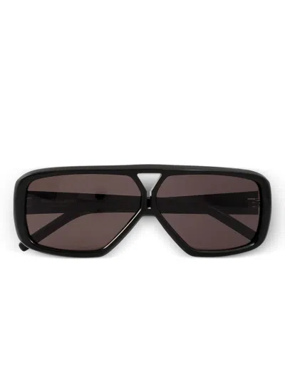 Saint Laurent Double-bridge Sunglasses In Brown