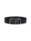 Saint Laurent Double Buckle Belt – Black In Black