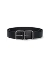 Saint Laurent Double Buckle Belt In Black  