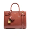 Saint Laurent Double Handle Shoulder Bag In Brown