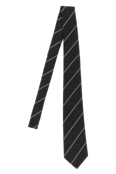 Saint Laurent 'double Rayur' Tie In Black