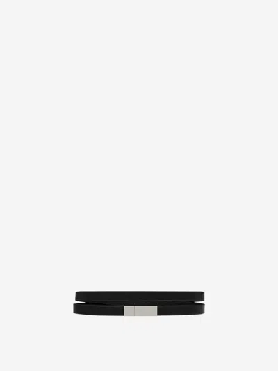 Saint Laurent Double Wrap Bracelet In Black