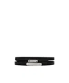 Saint Laurent Ysl Bracciale Nappa Unica In Black